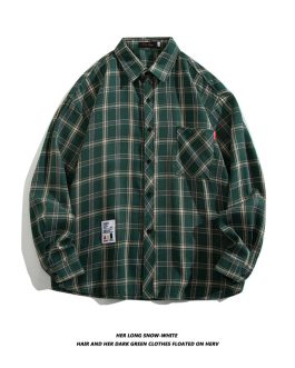 New Flannel shirt men's long-sleeved outer wear