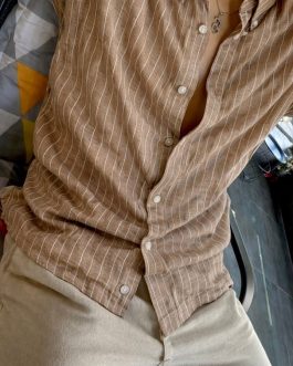 EARTH TONE STRIPE SHIRT