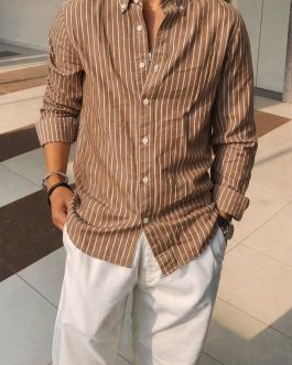 EARTH TONE STRIPE SHIRT