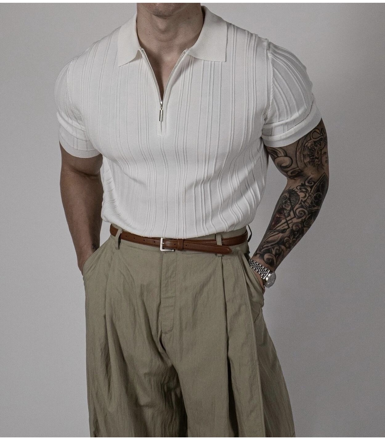 Knitted Polo T-shirt - Image 10