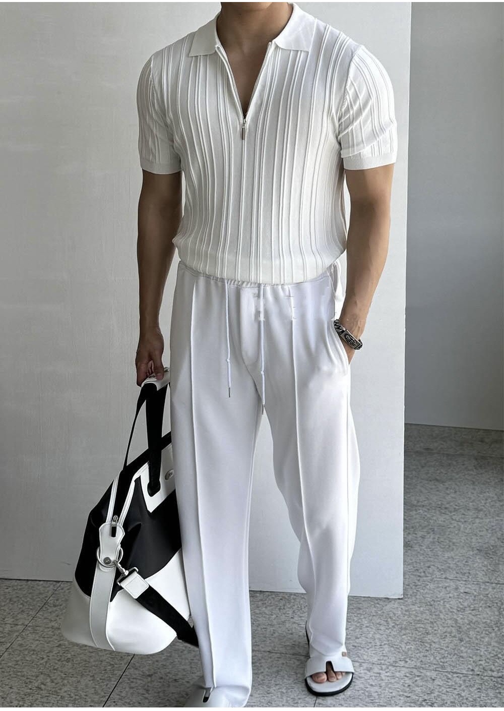 Knitted Polo T-shirt - Image 7