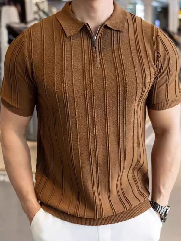 Knitted Polo T-shirt - Image 4