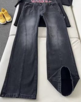 Wide-Leg Vintage Washed Denim