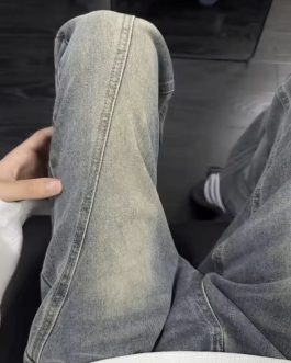 Wide-Leg Vintage Washed Denim