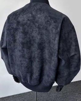 Ice-grey Suede Leather Jackets