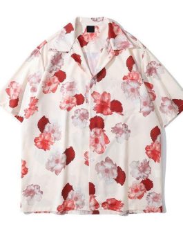 Short-Sleeve Floral Button-Up Shirt