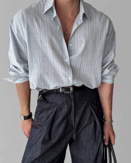 Men’s Striped Linen Shirt