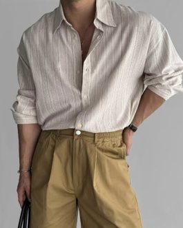 Men’s Striped Linen Shirt