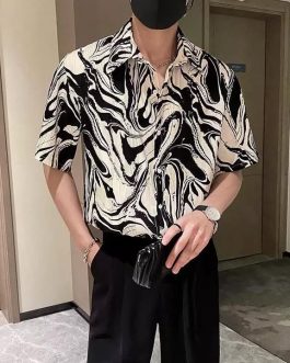 Marble-Print Shirt