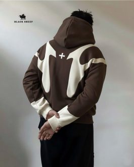 Tribal Patchwork Zip Up Hoodie Streetwear