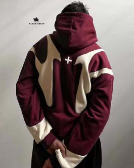 Tribal Patchwork Zip Up Hoodie Streetwear