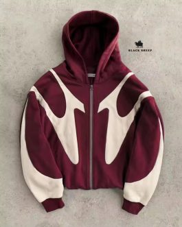 Tribal Patchwork Zip Up Hoodie Streetwear