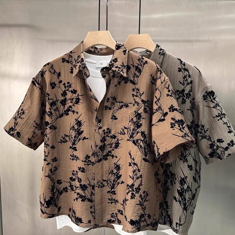 Floral textured shirts