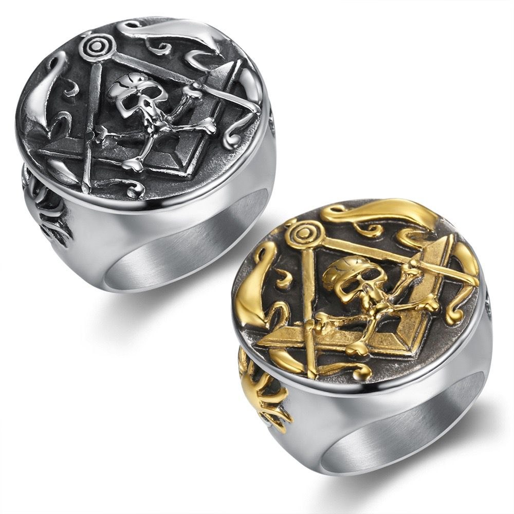 ☠️⚜️ Skull Emblem Vintage Ring - Image 6