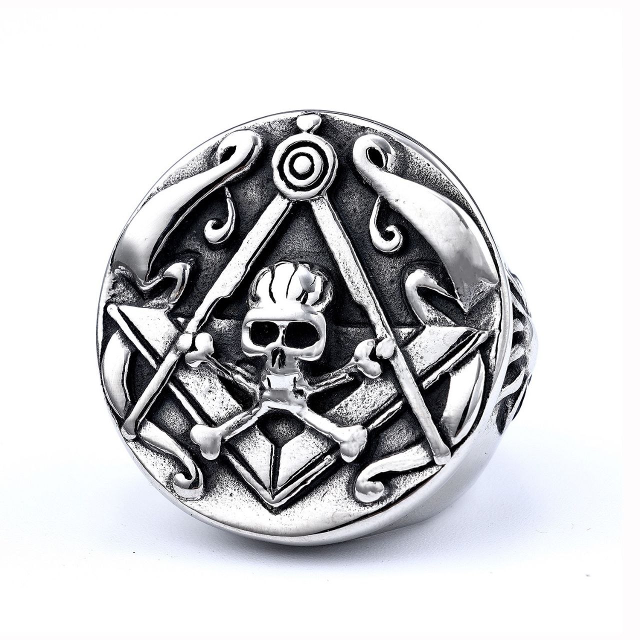 ☠️⚜️ Skull Emblem Vintage Ring - Image 3