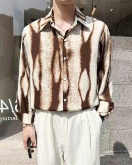 Mocha Wave Satin Shirt