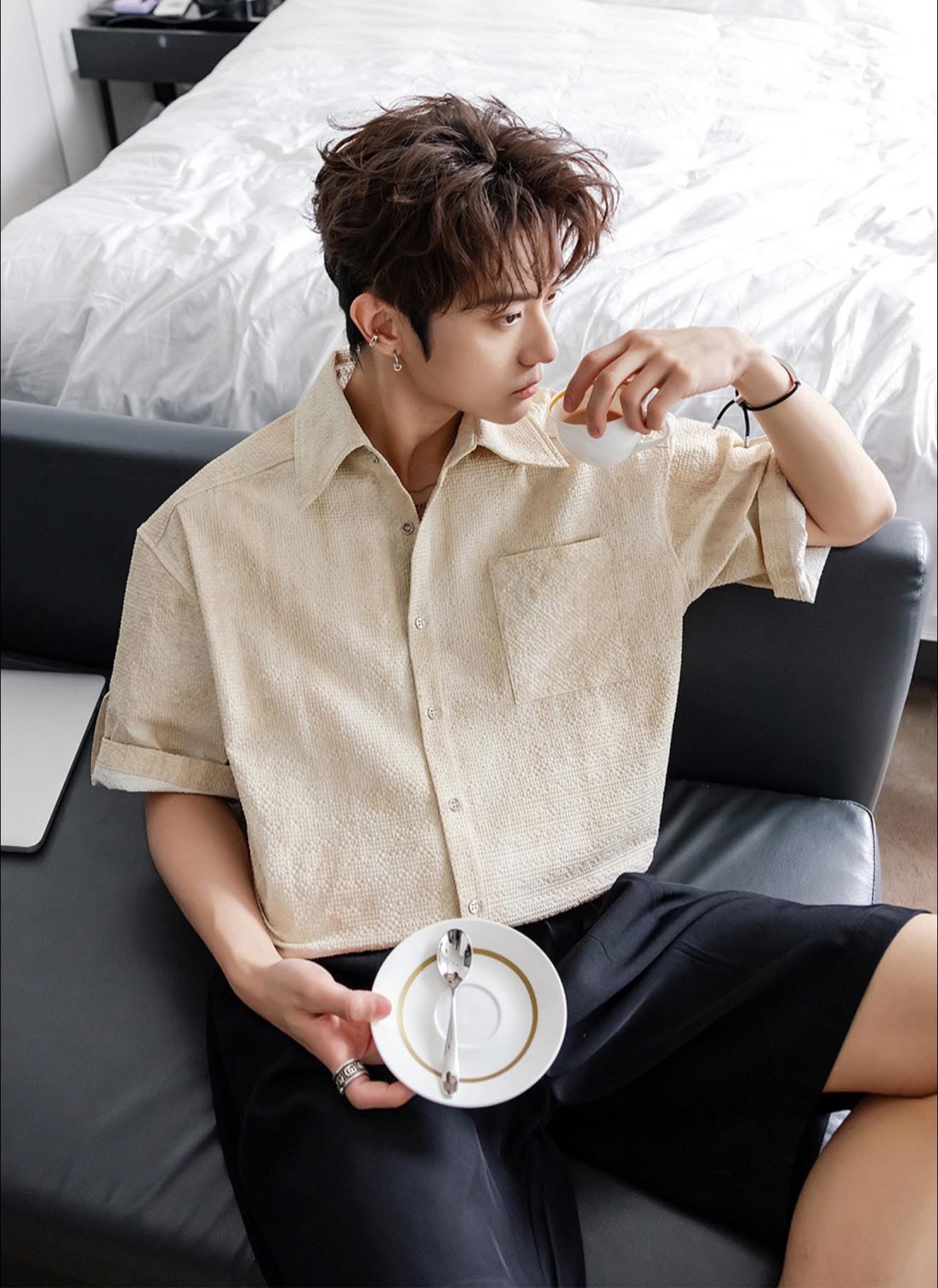 Sandstone Linen Half Sleeve Shirt ✨ - Image 2
