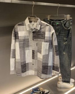 Monochrome Patchwork Overshirt