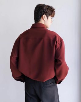 Crimson Luxe Oversized Shirt♥️