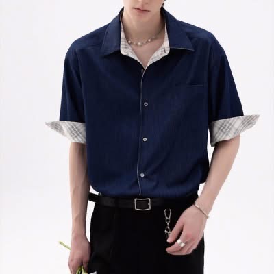 Short Sleeve Lapel Shirt - Image 3