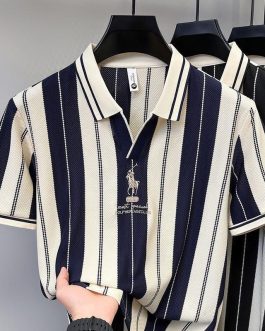 Navy Knit Polo ✨