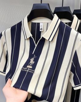 Navy Knit Polo ✨