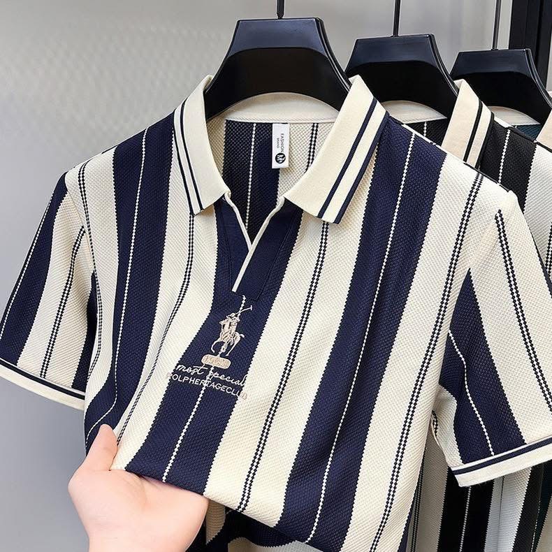 Navy Knit Polo ✨