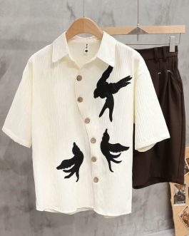 BIRD PATCHWORK SHIRT