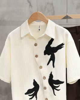 BIRD PATCHWORK SHIRT
