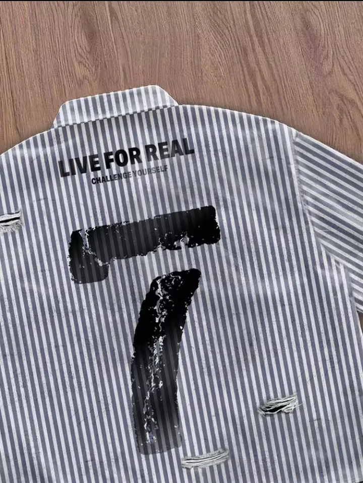 Rebel Strike Distressed Overshirt💥 - Image 6