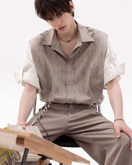 Men's Faux-layered Vest Shirts
