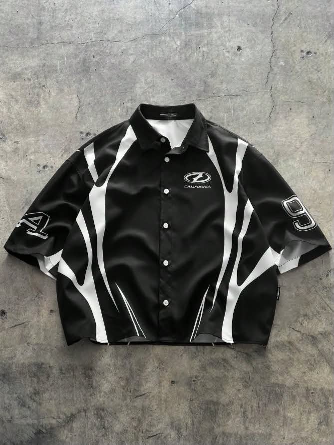 Manfinity NXTstreet Men's Embroidered "ATHPREP" Loose Short Sleeve Shirt - Image 3